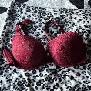 Auden Red Lace Bra with Molded Cups